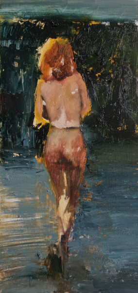 Malerei mit dem Titel "Pauline 23" von Manuel Leonardi, Original-Kunstwerk, Öl