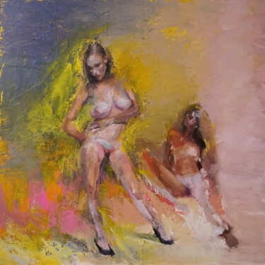 Malerei mit dem Titel "Absence" von Manuel Leonardi, Original-Kunstwerk, Öl
