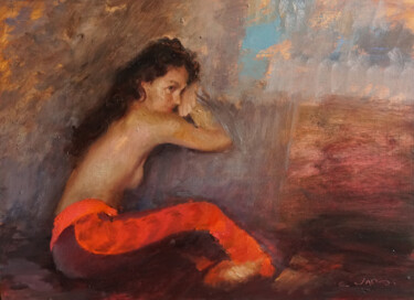 Painting titled "Survet fluo" by Manuel Leonardi, Original Artwork, Oil