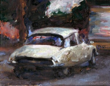 Peinture intitulée "ds citroen" par Manuel Leonardi, Œuvre d'art originale, Huile