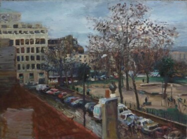 Peinture intitulée "Montreuil" par Manuel Leonardi, Œuvre d'art originale, Huile