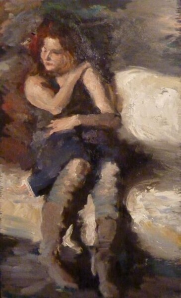 Malerei mit dem Titel "Marie" von Manuel Leonardi, Original-Kunstwerk, Öl