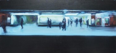 Painting titled "RER juillet 2011" by Manuel Leonardi, Original Artwork, Oil