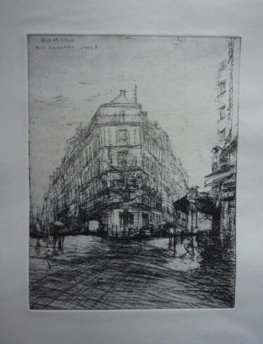 Εκτυπώσεις & Χαρακτικά με τίτλο "Paris 9, rue Mansart" από Manuel Leonardi, Αυθεντικά έργα τέχνης