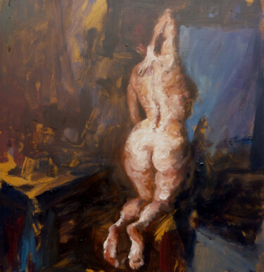 Peinture intitulée "NUe" par Manuel Leonardi, Œuvre d'art originale, Huile