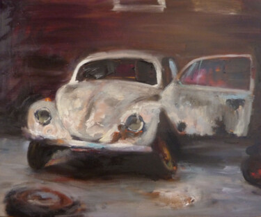 Pintura intitulada "VW Coccinelle" por Manuel Leonardi, Obras de arte originais, Óleo