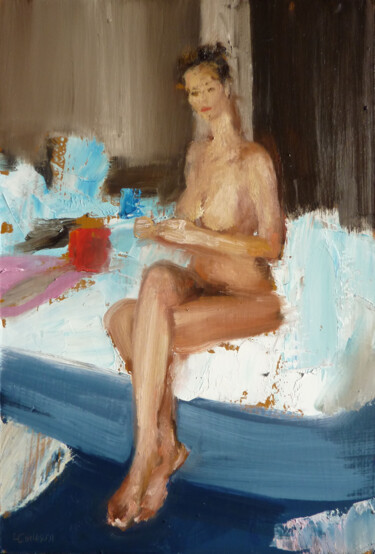 Peinture intitulée "Rachel" par Manuel Leonardi, Œuvre d'art originale, Huile