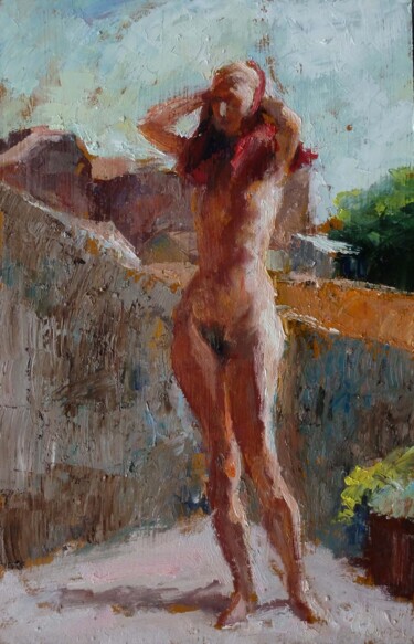 Painting titled "Eté" by Manuel Leonardi, Original Artwork, Oil