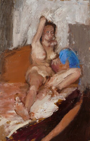 Painting titled "Geraldine" by Manuel Leonardi, Original Artwork, Oil