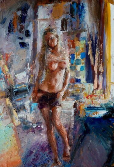 Painting titled "Atelier 2015" by Manuel Leonardi, Original Artwork, Oil