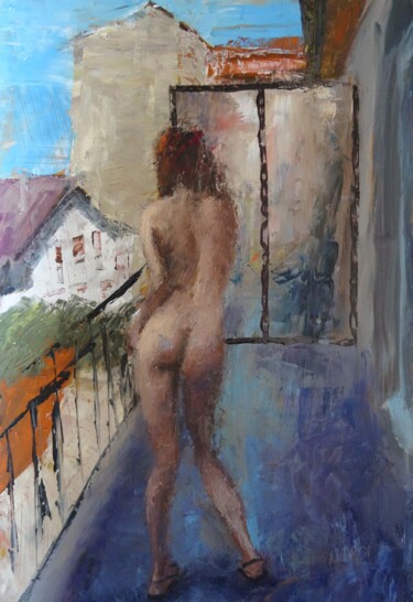 Painting titled "De chez Julie2" by Manuel Leonardi, Original Artwork, Oil