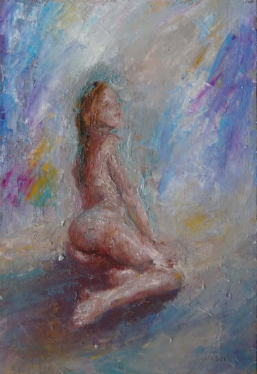 Painting titled "Songe" by Manuel Leonardi, Original Artwork, Oil