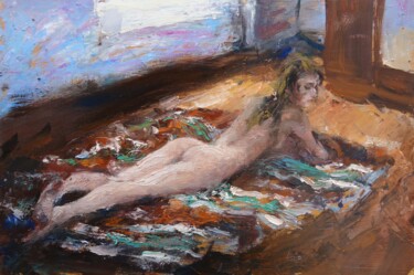 Painting titled "Geraldine B" by Manuel Leonardi, Original Artwork, Oil