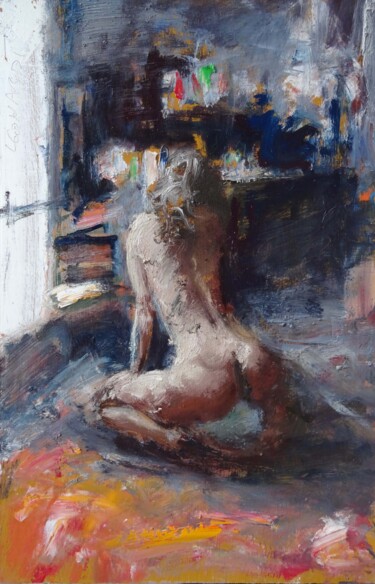 Painting titled "Java" by Manuel Leonardi, Original Artwork, Oil