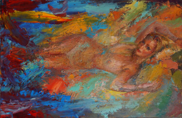 Peinture intitulée "Trop de couleurs" par Manuel Leonardi, Œuvre d'art originale, Huile