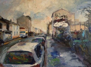 Painting titled "Montreuil, rue de p…" by Manuel Leonardi, Original Artwork, Oil