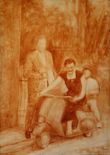 Pintura titulada "Vespa" por Manuel Marchionni, Obra de arte original, Acrílico