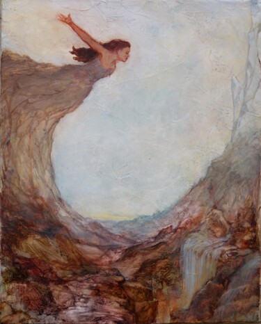 Painting titled "Au printemps" by Manuel Marchionni, Original Artwork, Gouache