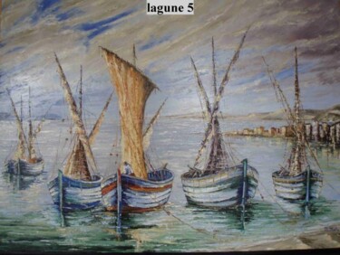 Painting titled "lagune 5" by Manuel Martin, Original Artwork