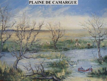 Painting titled "plaine de camargue" by Manuel Martin, Original Artwork