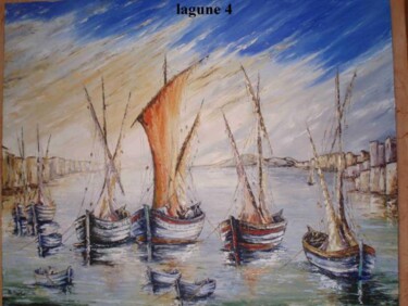 Pittura intitolato "lagune 4" da Manuel Martin, Opera d'arte originale