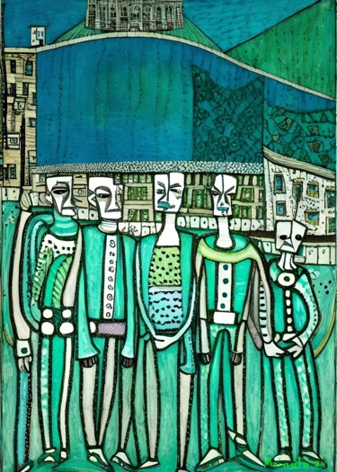 Arte digitale intitolato "Le gang" da Manuel Moinelo, Opera d'arte originale, Collage digitale