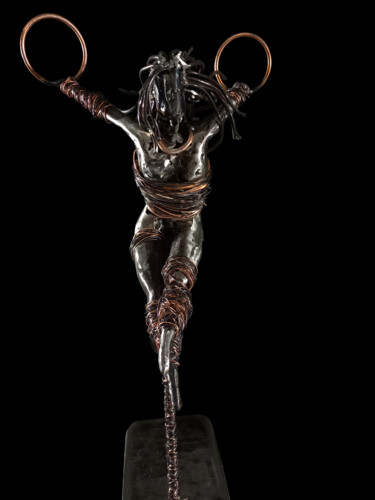 Sculpture titled "Arianna in the mino…" by Manuel Quaresima, Original Artwork, Metals