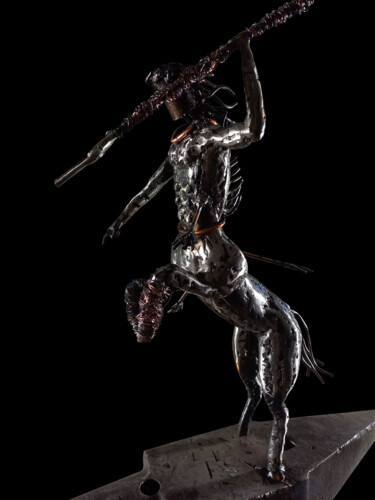 Sculptuur getiteld "Nesso" door Manuel Quaresima, Origineel Kunstwerk, Metalen