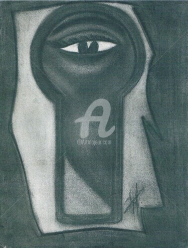 Desenho intitulada "um-espreitar-1996.j…" por M.Rocha, Obras de arte originais, Outro