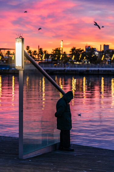 Fotografie getiteld "Atardecer en el pue…" door Manuel Sáez, Origineel Kunstwerk, Niet gemanipuleerde fotografie