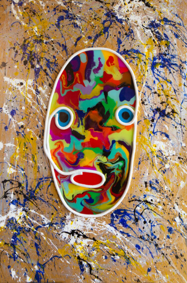 Картина под названием "Wisher" - Manuel Tallini, Подлинное произведение искусства, Акрил Установлен на Деревянная рама для н…