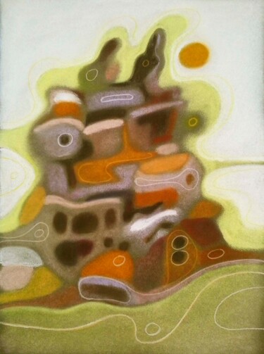 Painting titled "Contextura I" by Manuel Uhía Lima, Original Artwork, Pastel