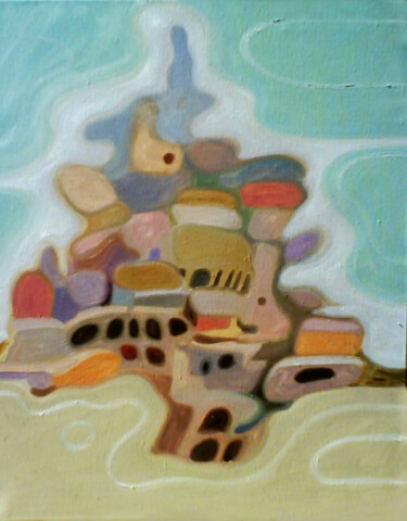 Painting titled "Contextura II" by Manuel Uhía Lima, Original Artwork, Oil Mounted on Wood Stretcher frame