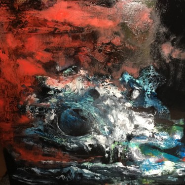 Картина под названием ""STORM"" - Gutierrez, Подлинное произведение искусства, Масло Установлен на Деревянная рама для носил…