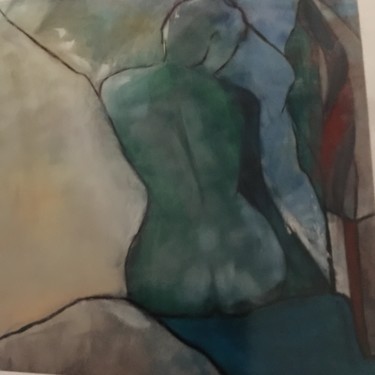 Peinture intitulée "Triptyque femme 3" par Gutierrez, Œuvre d'art originale
