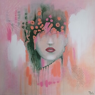 Schilderij getiteld "Out of the pink" door Manuela Limacher, Origineel Kunstwerk, Acryl