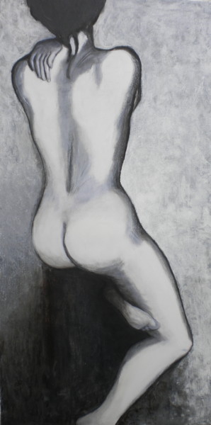 Painting titled "Nu blanc" by Manuela Limacher, Original Artwork, Acrylic