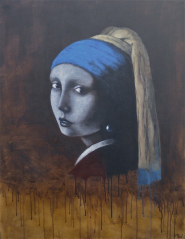 Painting titled "La Perle" by Manuela Limacher, Original Artwork, Acrylic