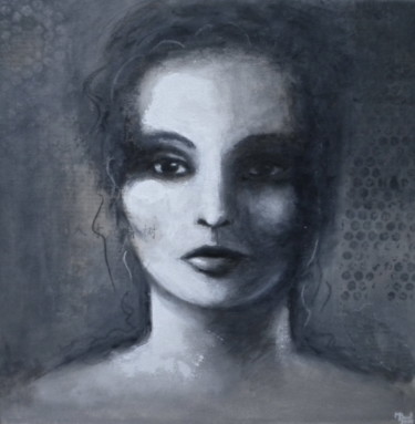 Painting titled "La Dame de Coursac" by Manuela Limacher, Original Artwork, Acrylic