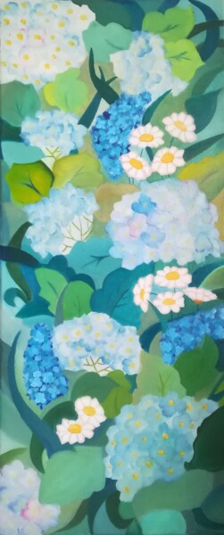 Pintura intitulada "Hydrangea" por Manuela Marques, Obras de arte originais, Óleo