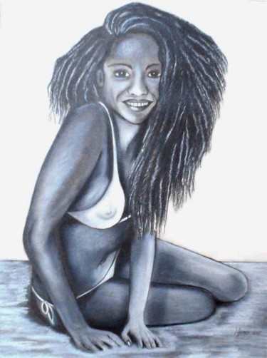 Peinture intitulée "African Queen" par Manuela Hames, Œuvre d'art originale