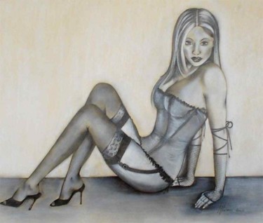 Peinture intitulée "Lady Erotica" par Manuela Hames, Œuvre d'art originale