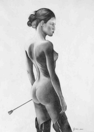 Peinture intitulée "La fessée" par Manuela Hames, Œuvre d'art originale