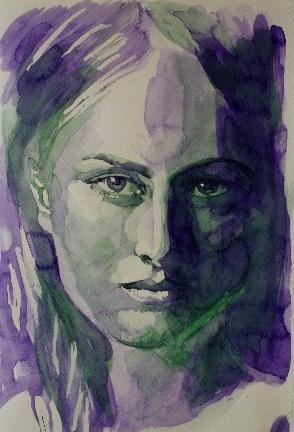 Peinture intitulée "Volto (face)" par Facchin Varalda Manuela, Œuvre d'art originale