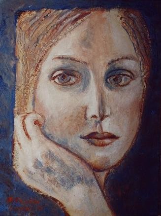 Painting titled "Il volto (the face)" by Facchin Varalda Manuela, Original Artwork