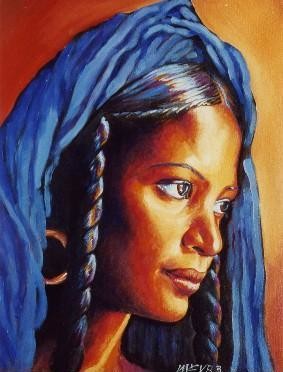 Painting titled "Yasmina" by Facchin Varalda Manuela, Original Artwork