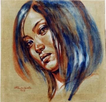 Painting titled "Orient look" by Facchin Varalda Manuela, Original Artwork