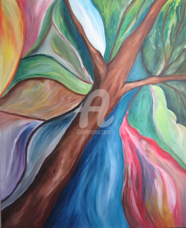 Painting titled "Natureza II" by Manuela Sobral, Original Artwork, Acrylic