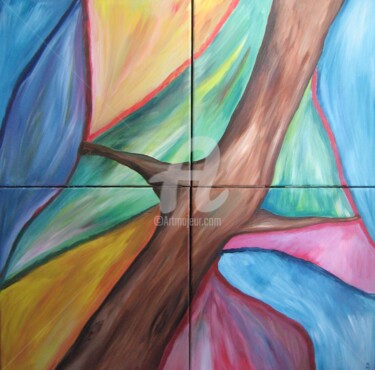 Pintura intitulada "Natureza III" por Manuela Sobral, Obras de arte originais, Acrílico