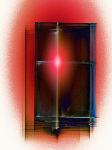 Arts numériques intitulée "la porte ardente" par Jean Marc Bleriot, Œuvre d'art originale, Peinture numérique